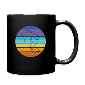Regarder à l’intérieur Retro Meme - Mug uni - noir - Droite