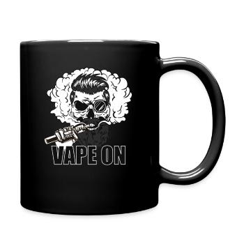 Vaper Dampfer Totenschädel Geschenk Für Dampfen - Tasse einfarbig - Schwarz - Rechts
