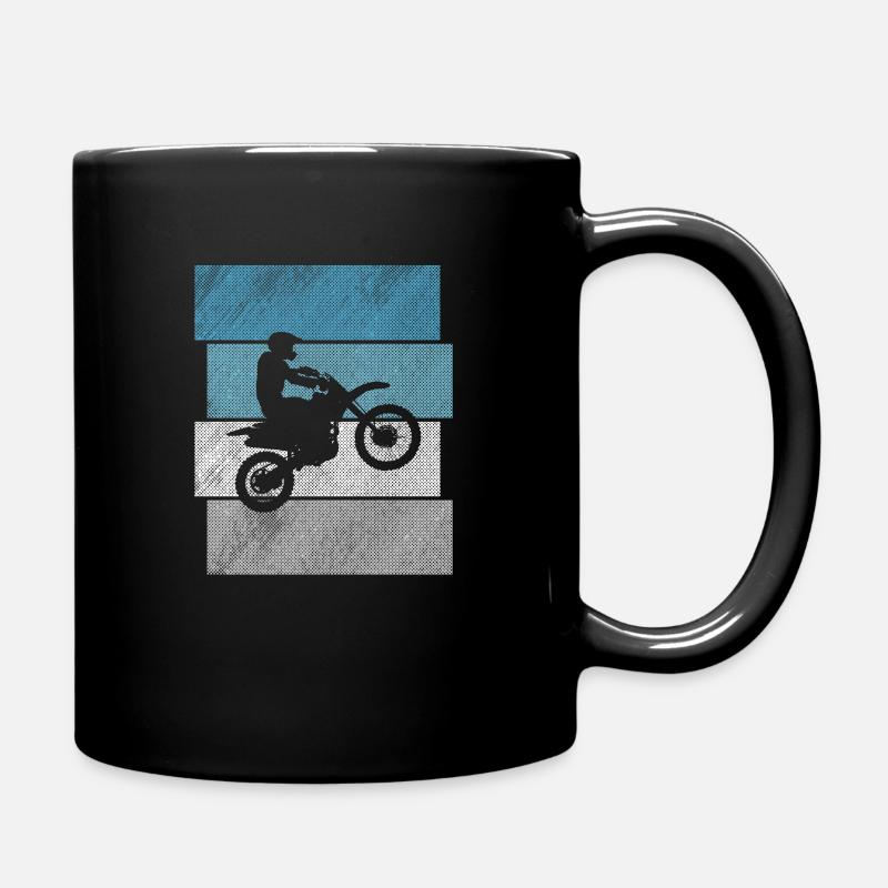 Motocross Enduro Dirt Biker Geschenke - Tasse einfarbig - Schwarz