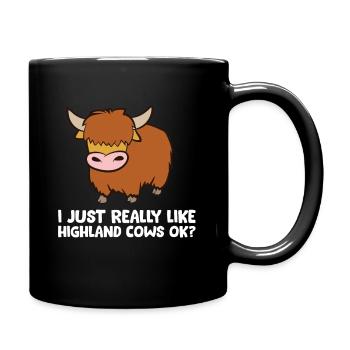 Amoureux des vaches des Highlands J’aime les vaches des Highlands - Mug uni - noir - Droite