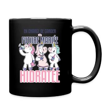En charge de garder la future mariée hydratée, - Mug uni - noir - Droite