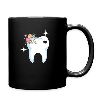 Dentiste cadeau de dent - Mug uni - noir - Droite