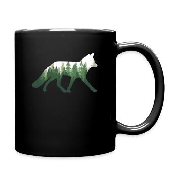 Fox Nature Forest - Full Colour Mug - black - Right