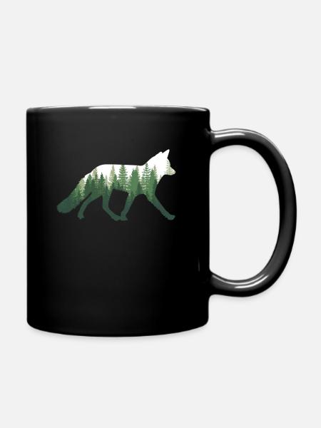 Renard nature forêt - Mug uni - noir