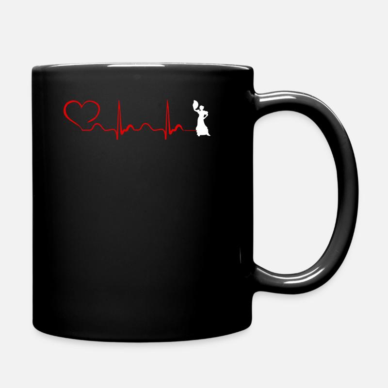 Flamenco Heartbeat And Heart - Mug uni - noir
