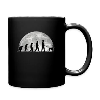 Galgo Español Spanischer Windhund - Tasse einfarbig - Schwarz - Rechts