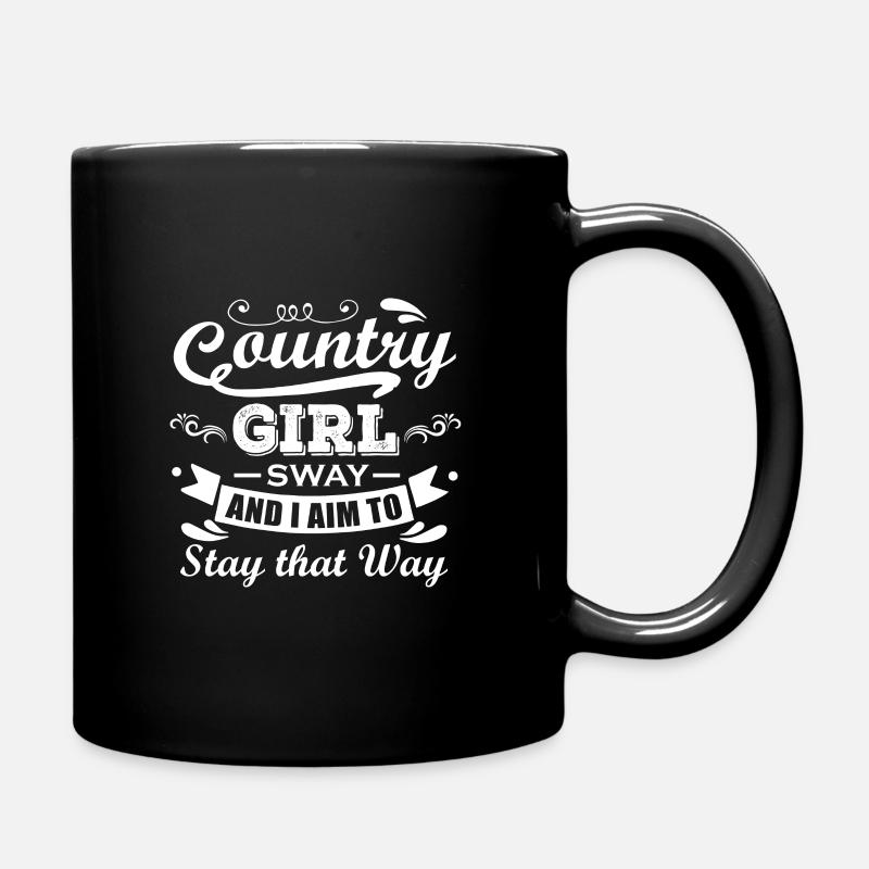 Cowboy Country Western Mädchen - Tasse einfarbig - Schwarz