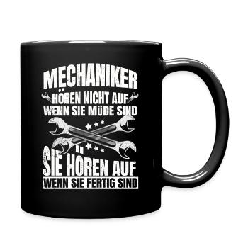 Mechaniker - Tasse einfarbig - Schwarz - Rechts