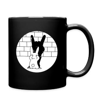 Funny Easter Shadow Donkey Ears Gift - Full Colour Mug - black - Right