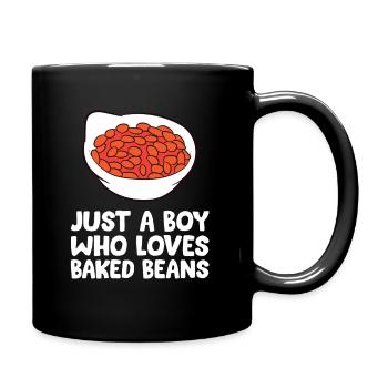Baked Bean Boy juste un garçon qui a cuit des haricots au lard - Mug uni - noir - Droite