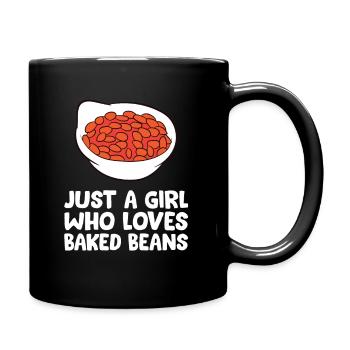Baked Bean Girl juste une fille qui a cuit des haricots au four - Mug uni - noir - Droite