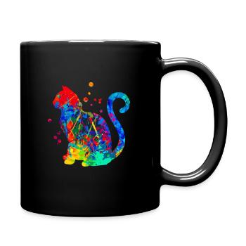 Cats Art Vintage Kitten Retro Kitten Graphic - Tasse einfarbig - Schwarz - Rechts