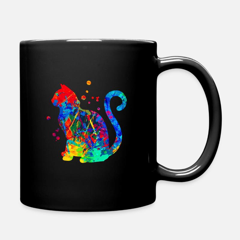 Cats Art Vintage Kitten Retro Kitten Graphic - Tasse einfarbig - Schwarz