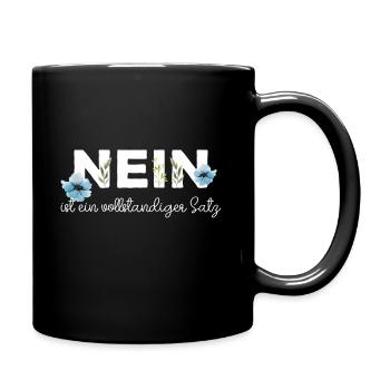 Nein heißt nein - Tasse einfarbig - Schwarz - Rechts