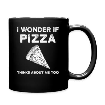 Pizza - Mug uni - noir - Droite