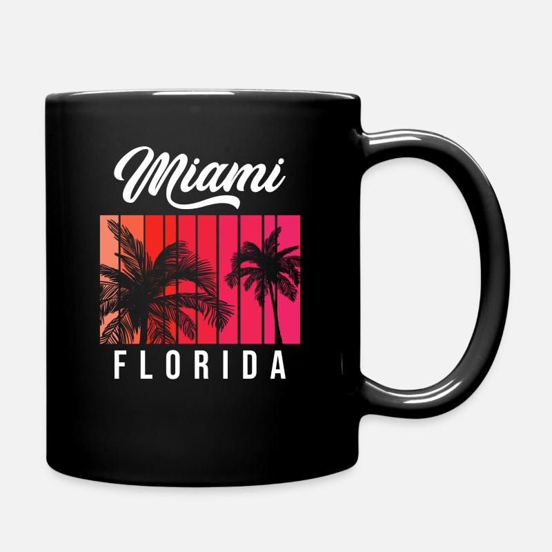 Miami Florida Retro Sunset - Tasse einfarbig - Schwarz