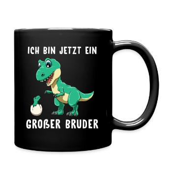 Ich bin jetzt ein Großer Bruder - Tasse einfarbig - Schwarz - Rechts