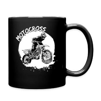Motocross Design Enduro / Gift Idea / MX Retro - Full Colour Mug - black - Right
