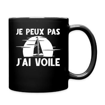 Je Peux Pas J'Ai Voile - Mug uni - noir - Droite