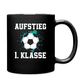 Erstklässler Einschulung Fußball - Tasse einfarbig - Schwarz - Rechts