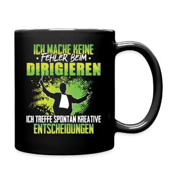 Keine Fehler beim dirigieren Dirigent Chorleiter - Tasse einfarbig - Schwarz - Rechts