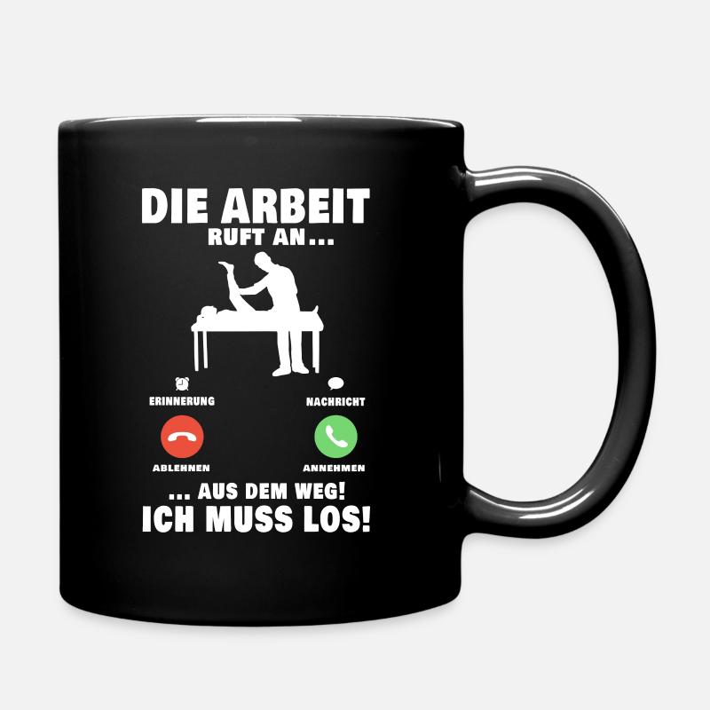 Physiotherapeut Anruf Physiotherapie Physio - Tasse einfarbig - Schwarz