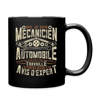 Oui, Je Suis Mécanicien Humour - Mug uni - noir - Droite