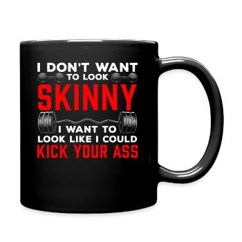 Funny Gym Workout Ass Kick Fitness Athlete - Full Colour Mug - black - Right