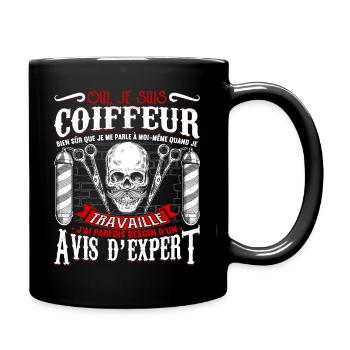 Oui, Je Suis Coiffeur Humour - Mug uni - noir - Droite
