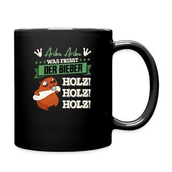 Kegel Spruch Ariba Ariba Biber für Sportkegler - Tasse einfarbig - Schwarz - Rechts