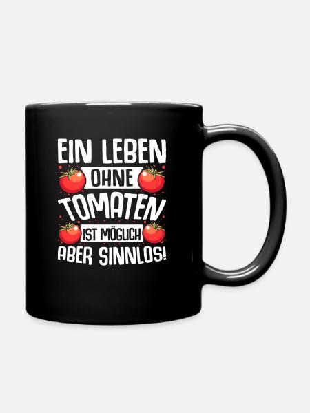 Tomaten Gärtner Hobbygärtner Geschenk Tomatenzucht - Tasse einfarbig - Schwarz