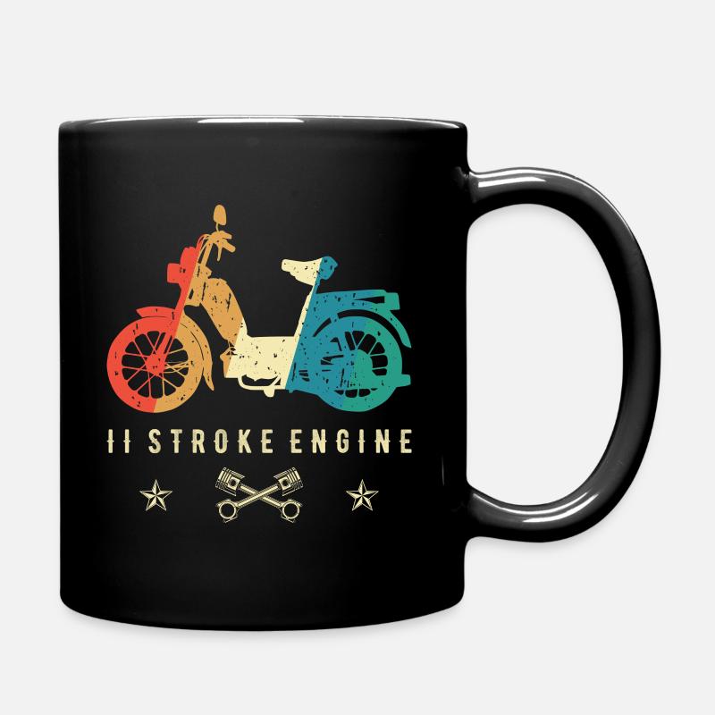 2 stroke engine 2 Takter Mobylette Cyclomoteur rétro cadeau - Mug uni - noir