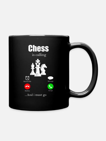 Schach Taktik Schachmatt Denksport Chess Läufer - Tasse einfarbig - Schwarz