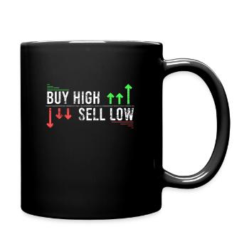 Buy High Sell Low Lustiger BörsenSpruch Bull Bear - Mug uni - noir - Droite