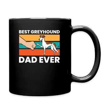 Best Greyhound Dad Ever Funny Greyhound - Full Colour Mug - black - Right