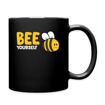 Bee Yourself Funny Bee - Full Colour Mug - black - Right