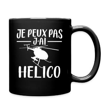 Je Peux Pas J'Ai Helico - Mug uni - noir - Droite
