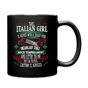 Femme italienne | Italian Girl | Donna | Nonna - Mug uni - noir - Droite