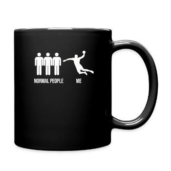 Handball de handball Proverbe - Mug uni - noir - Droite