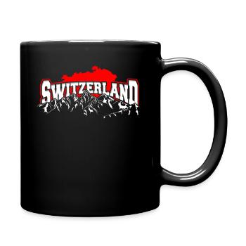 Suisse Tshirt Drapeau Switzerland Zurich Berne - Mug uni - noir - Droite