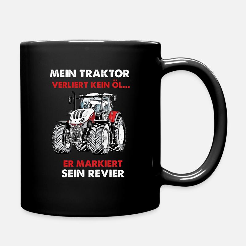 Traktor - Landwirt - Blickfang - Tasse einfarbig - Schwarz