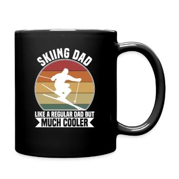 Skiing dad - Mug uni - noir - Droite