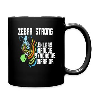 Conscience du syndrome d’Ehlers-Danlos Zèbre Forte - Mug uni - noir - Droite