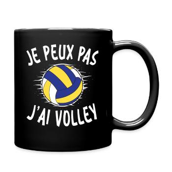 Je Peux Pas J'Ai Volley - Mug uni - noir - Droite