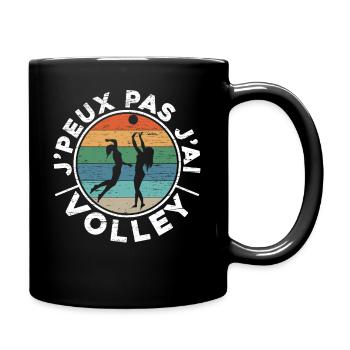 Je Peux Pas J'Ai Volley - Mug uni - noir - Droite