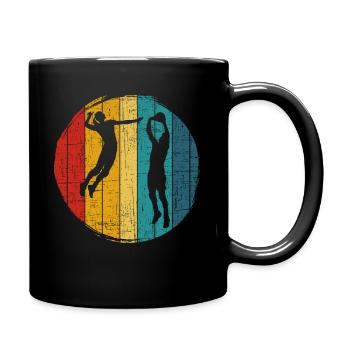 Volleyball Beach Volleyball Volleyball Volleyball Players - Full Colour Mug - black - Right