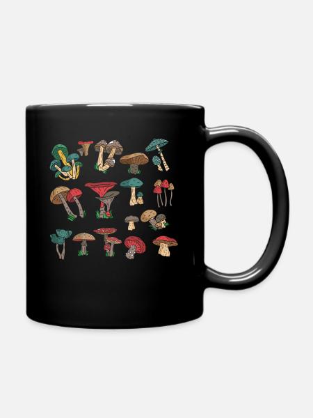 Pilz-Liebhaber-Mykologie Foraging Morel Jagd - Tasse einfarbig - Schwarz