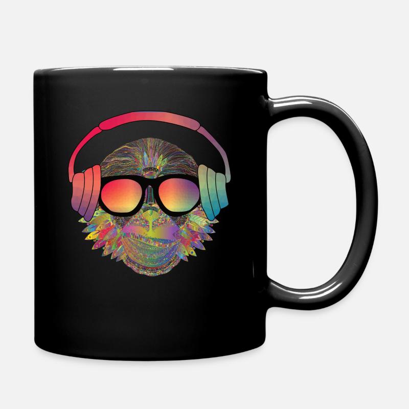 Techno Affe Rave DJ Music Electro Festival - Tasse einfarbig - Schwarz
