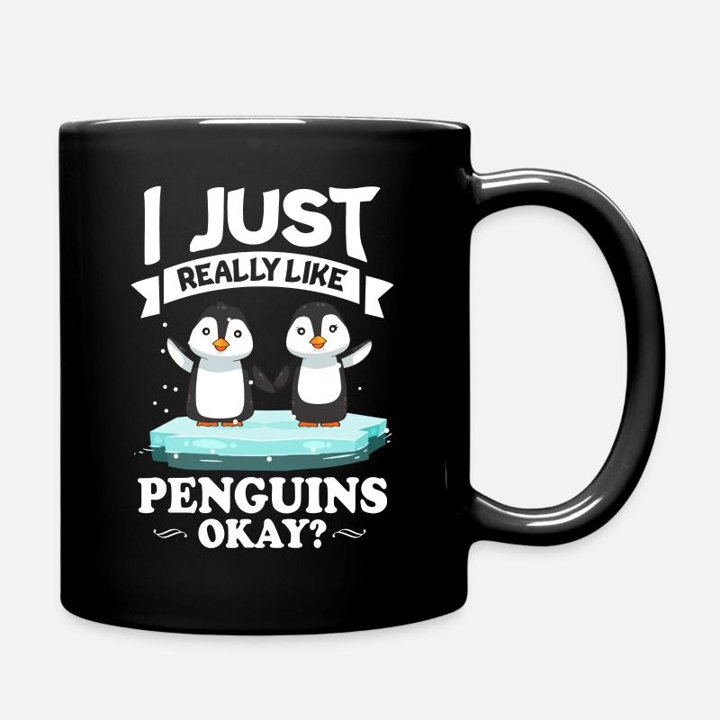 Penguin Tshirt for Emperor Penguin Bird Winter Animal - Full Colour Mug - black