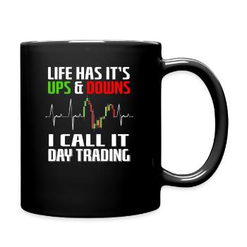 Drôle de sort De la négociation Heartbeat pour Day Trader - Mug uni - noir - Droite
